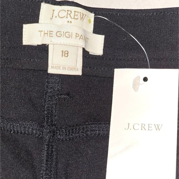J. Crew The Gigi Black Straight Leg Stretch Classic Black Women's Pants Plus 18 - Picture 7 of 7